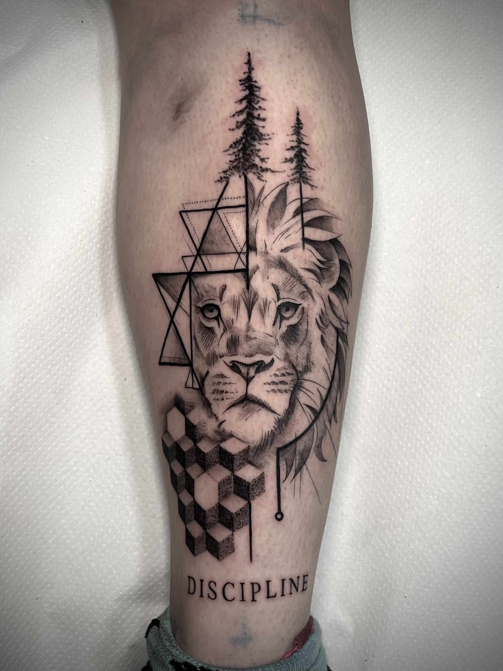 Blackwork portrait sketch